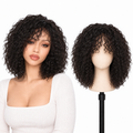 ÁILLE Noiré | Human Hair Curly Bob Full Lace Wig
