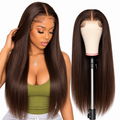 ÁILLE Velora | Human Hair Dark Brown Straight Wig 13x4