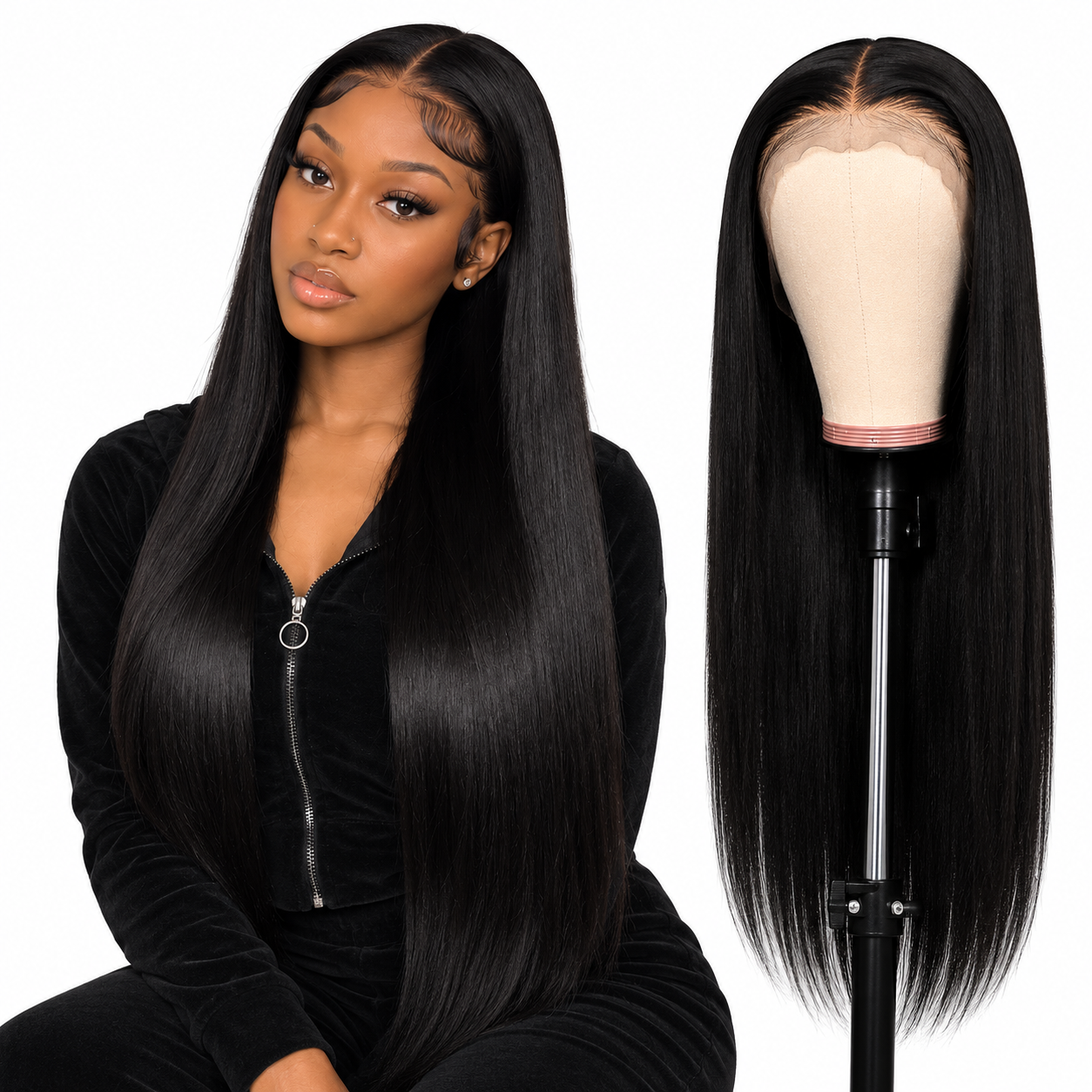 ÁILLE SOLÈNE | Human Hair Straight Lace Wig