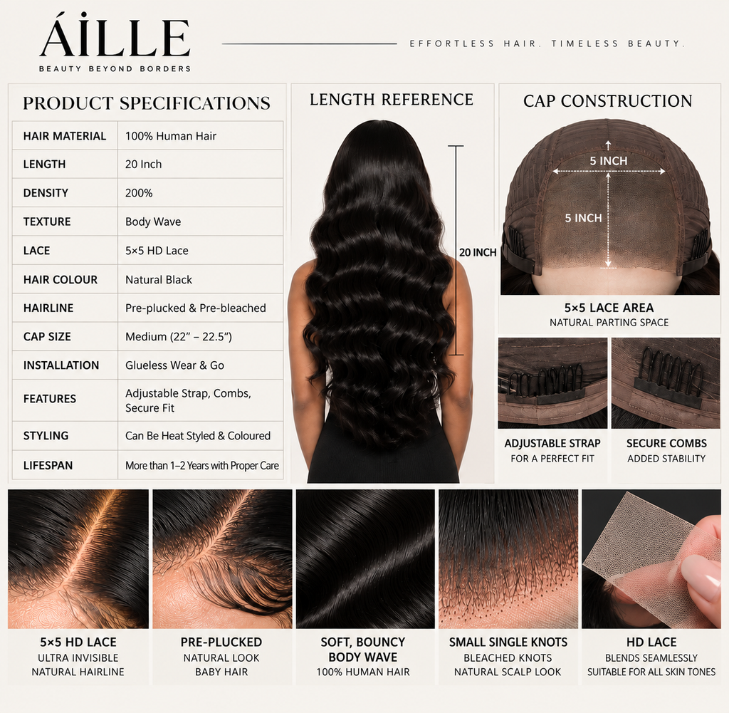 ÁILLE Spectra | 5×5 HD Glueless Body Wave Wig