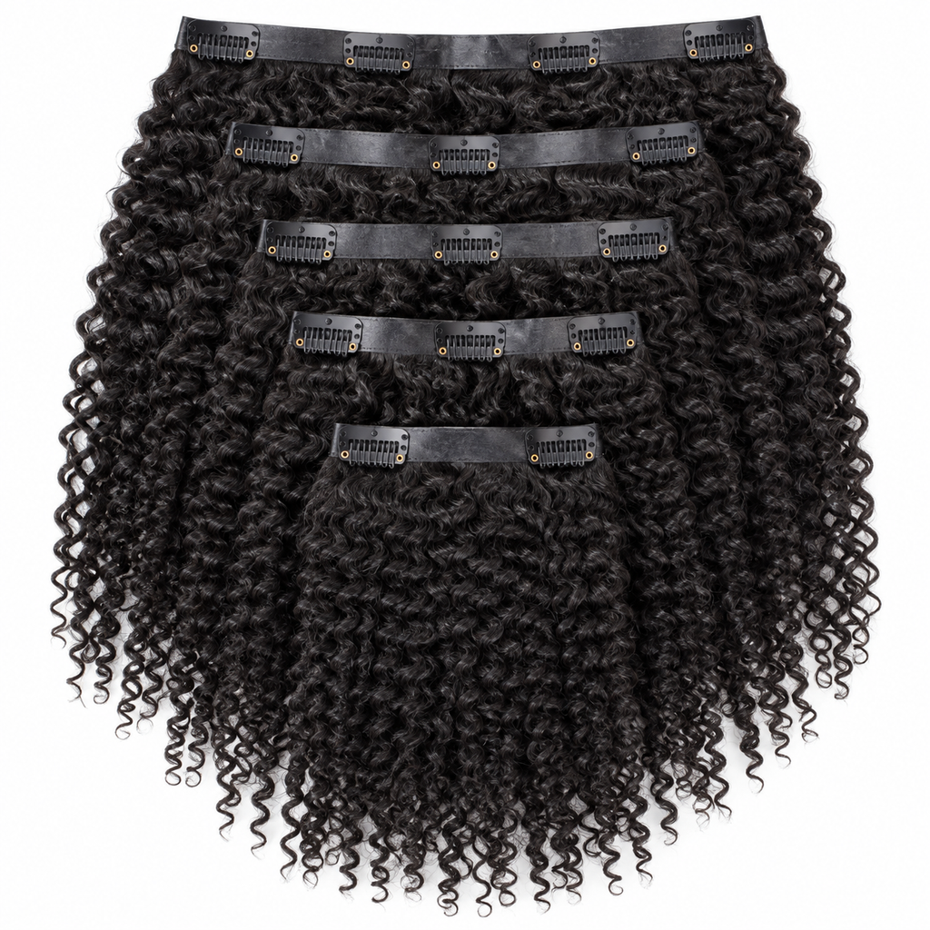 ÁILLE Seamless Kinky Curly Clip-In Extensions | 100% Human Hair