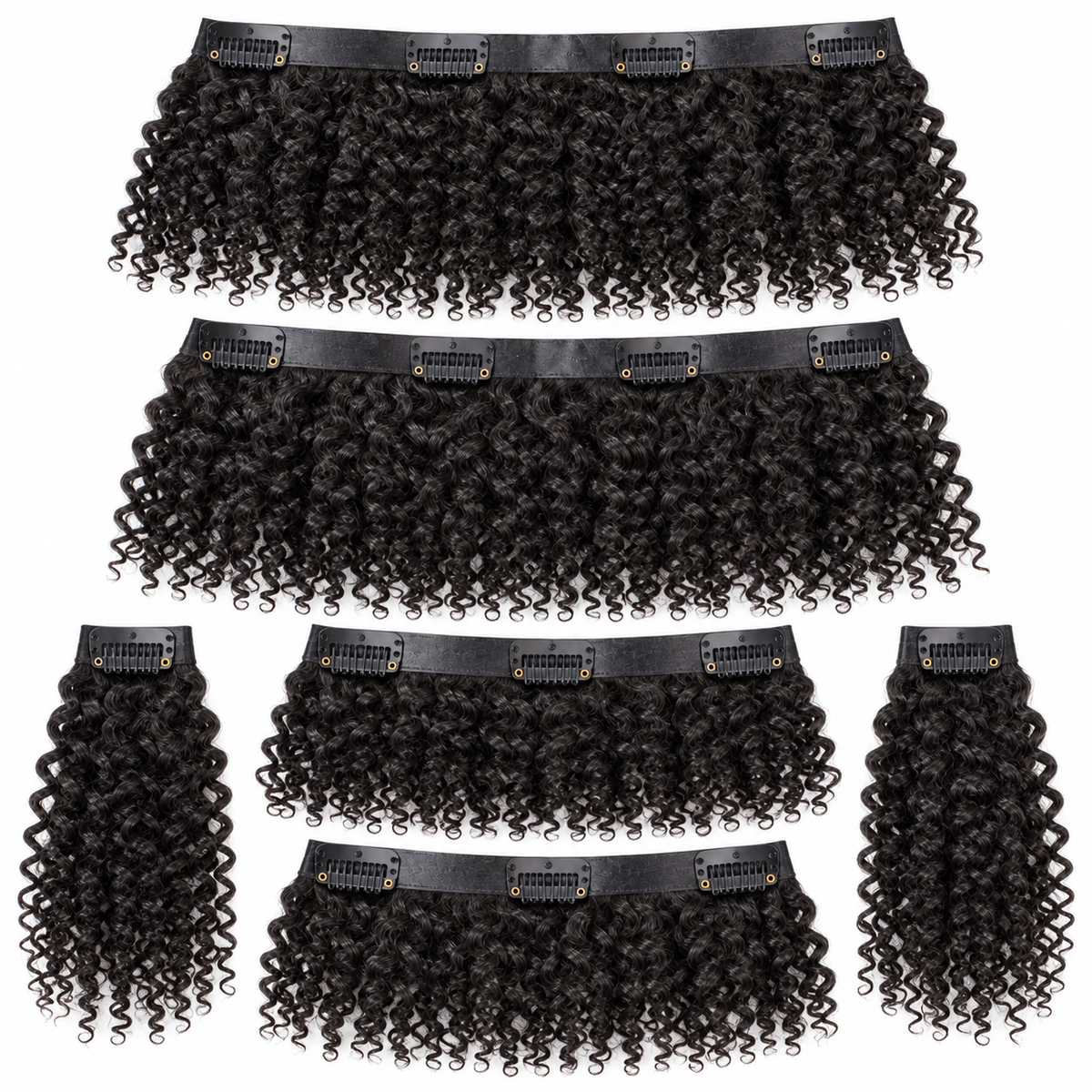 ÁILLE Seamless Kinky Curly Clip-In Extensions | 100% Human Hair