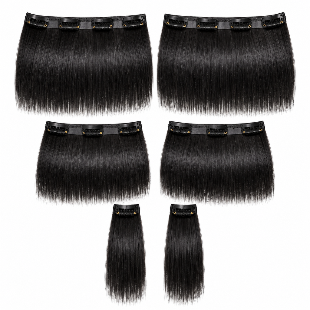 ÁILLE Seamless Straight Clip-In Extensions | 100% Human Hair