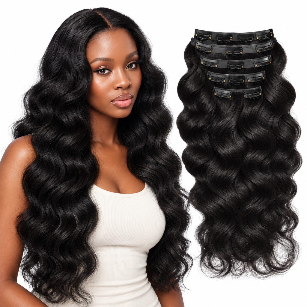 ÁILLE Seamless Body Wave Clip-In Extensions | 100% Human Hair
