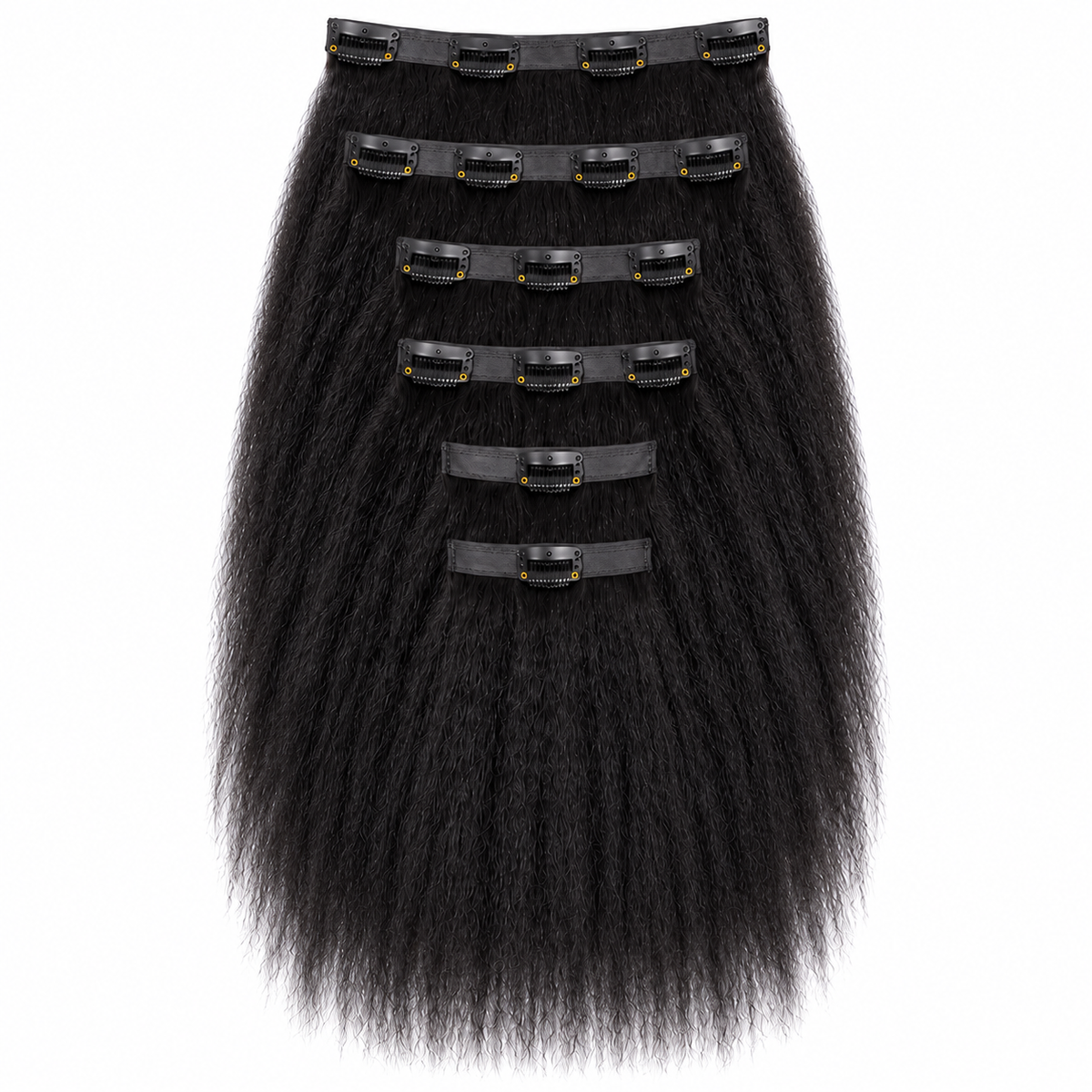 ÁILLE Seamless Kinky Straight Clip-In Extensions | 100% Human Hair