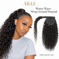 ÁILLE Water Wave Wrap-Around Ponytail Extension | 100% Human Hair