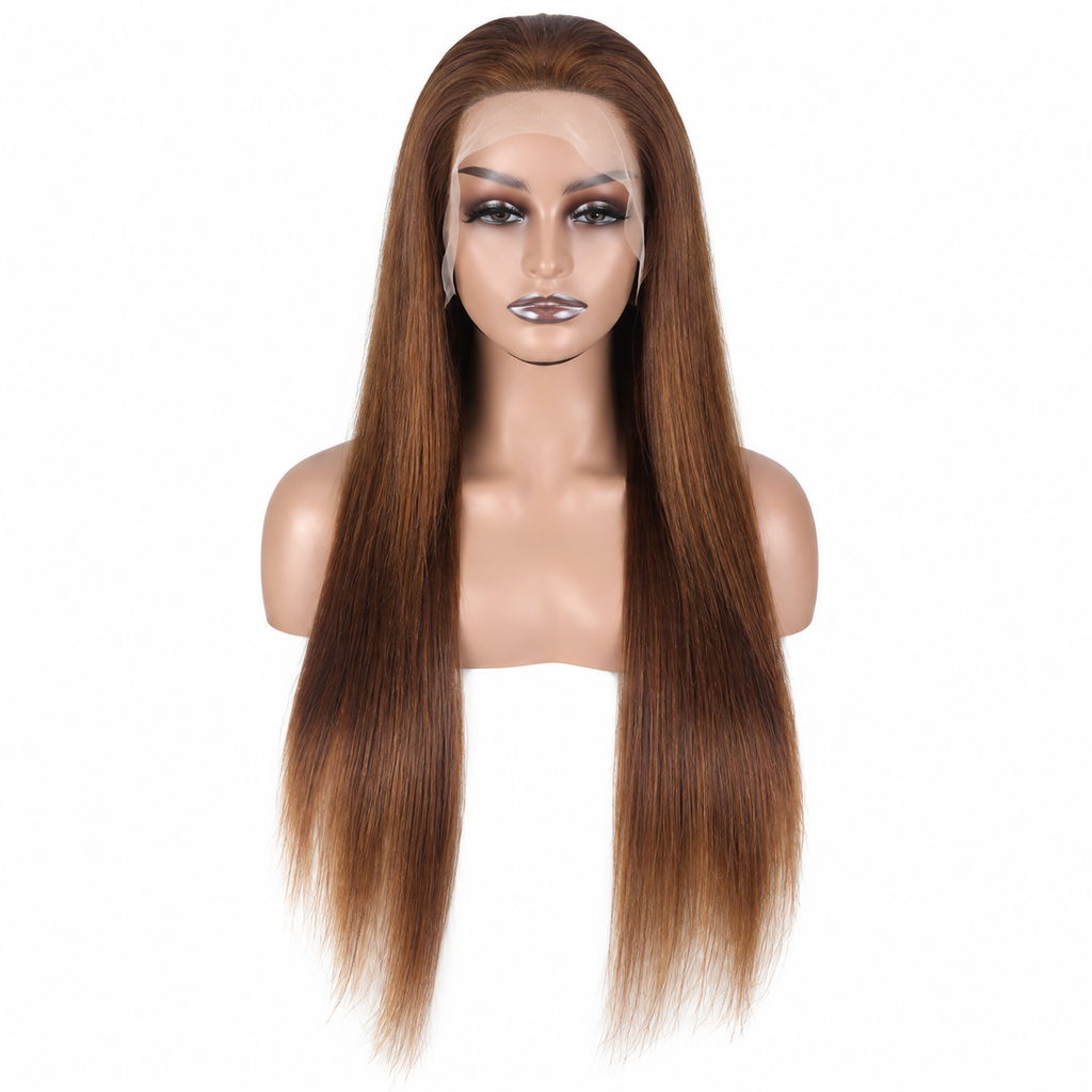 ÁILLE Velora | Human Hair Dark Brown Straight Wig 13x4