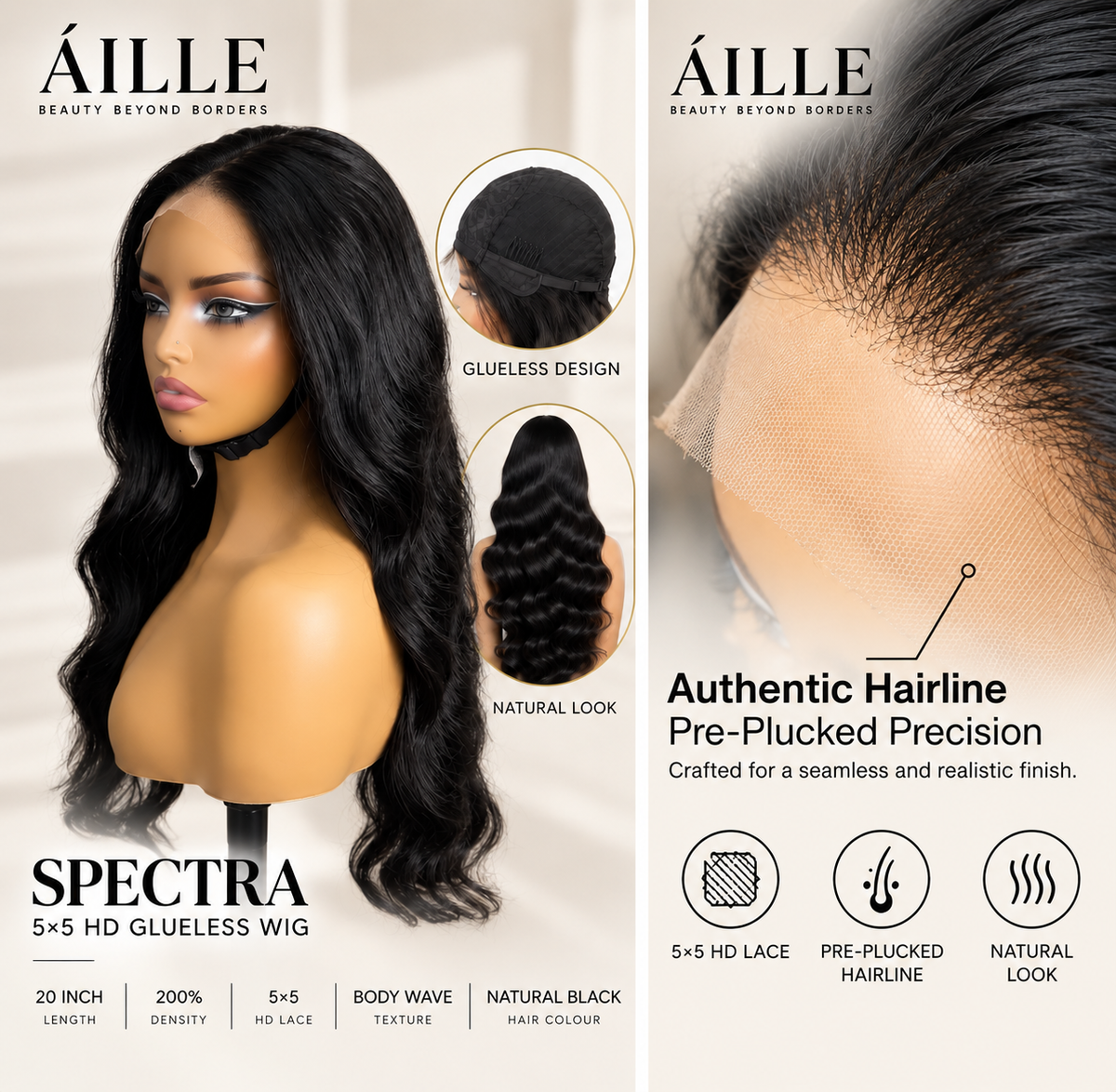 ÁILLE Spectra | 5×5 HD Glueless Body Wave Wig