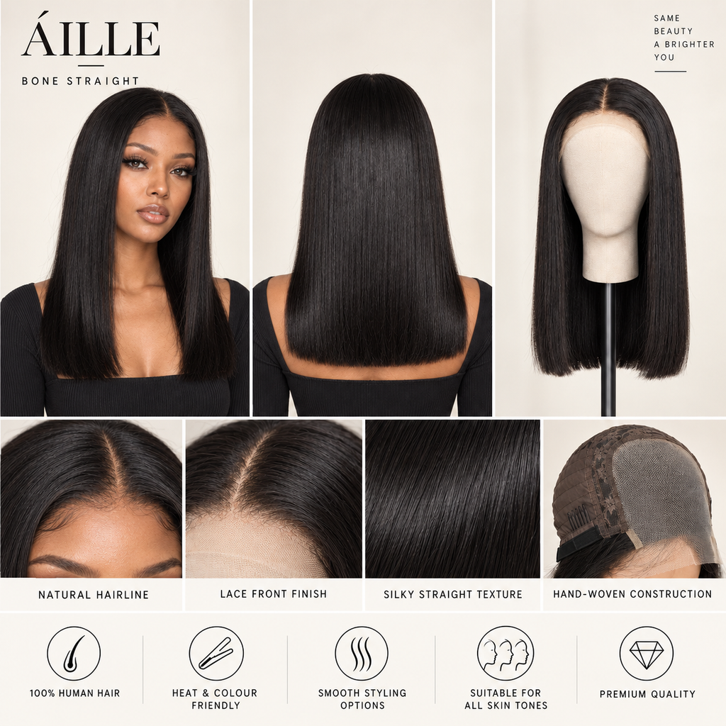 ÁILLE | Bone Straight Human Hair Wig