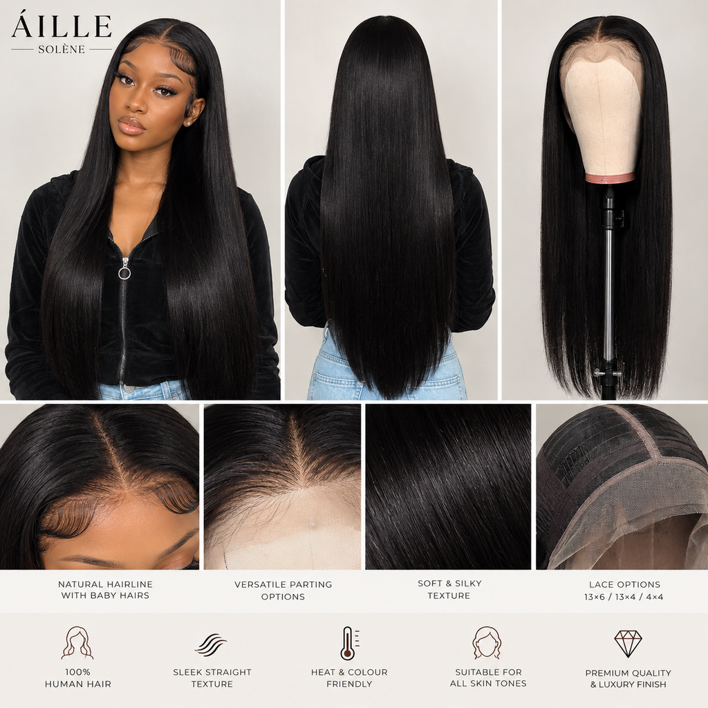 ÁILLE SOLÈNE | Human Hair Straight Lace Wig